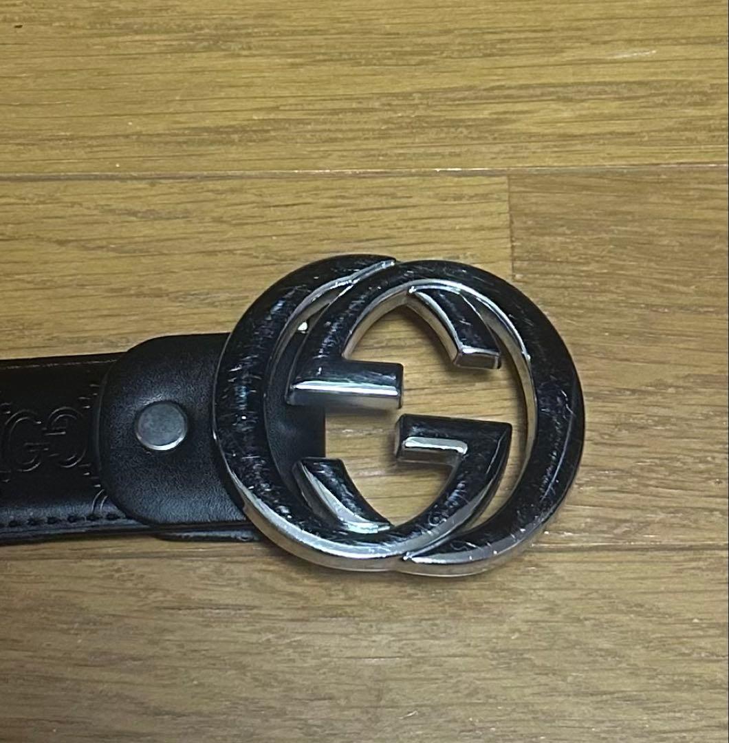 GUCCI ブラック GGパターン ベルト - メルカリ