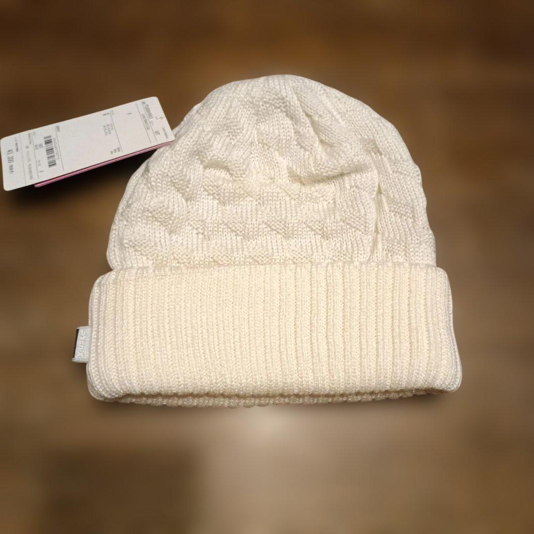 フェニックス ホワイト ケーブル編み ニット帽 - メルカリ