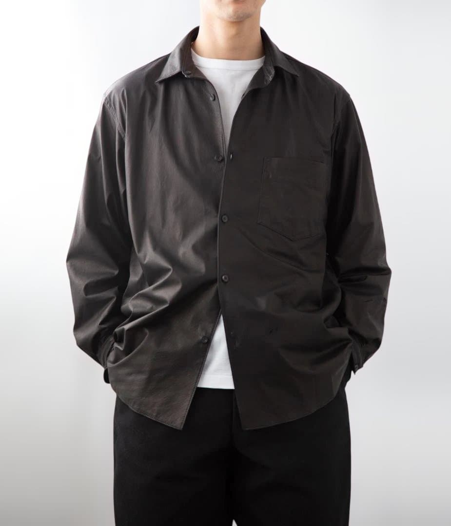 美品】COMOLI レザーシャツ サイズ2 鹿革 - メルカリ