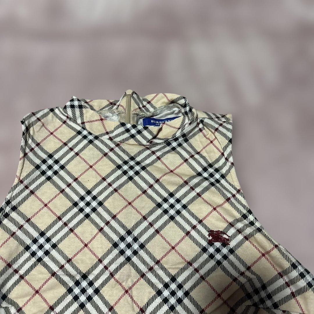 ♬ バーバリーブルーレーベル ノバチェック ノースリーブ Mサイズ