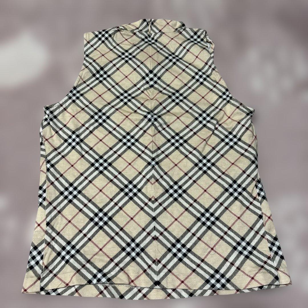 ♬ バーバリーブルーレーベル ノバチェック ノースリーブ Mサイズ