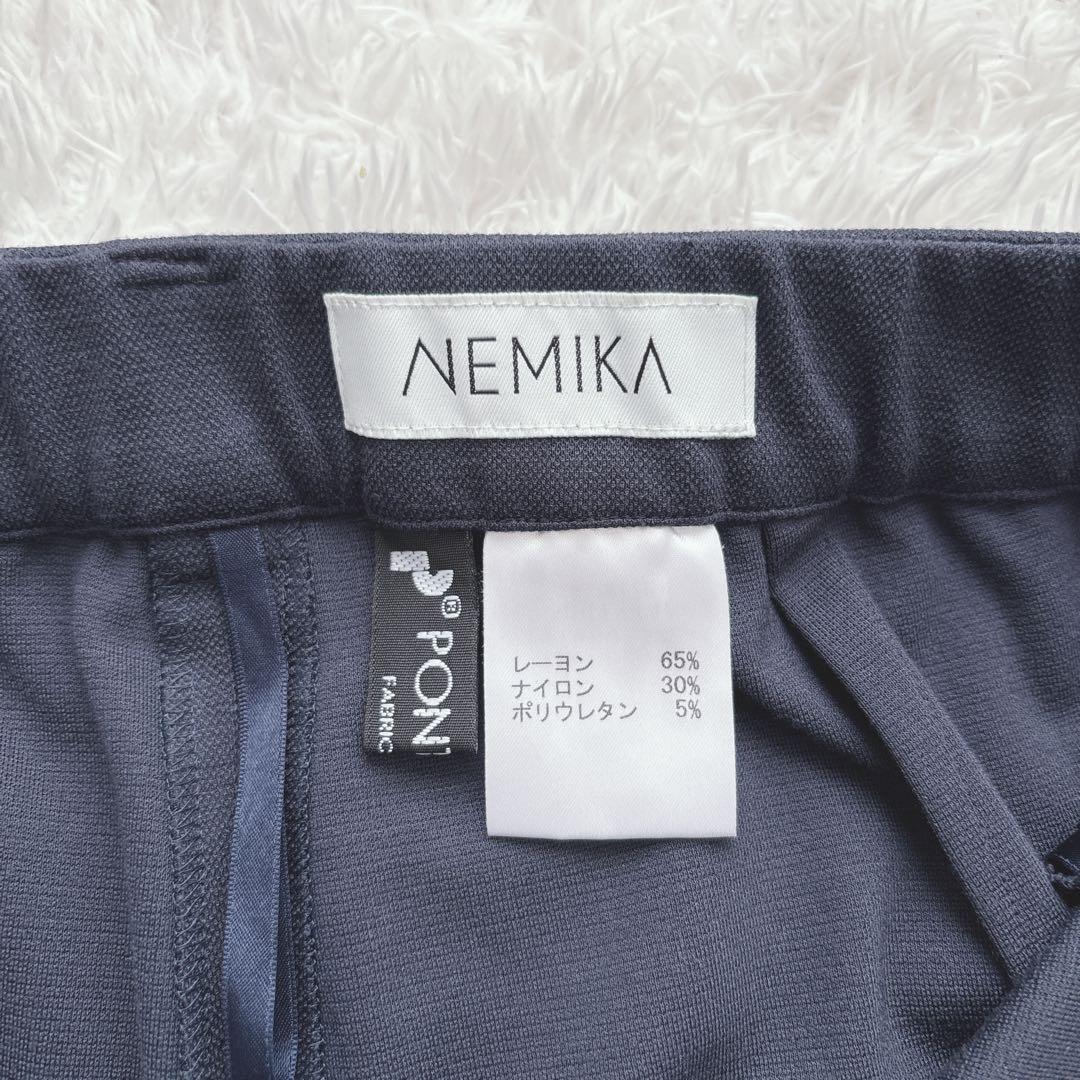 美品✨NEMIKA パンツスーツ ネイビー ストレッチ レリアン