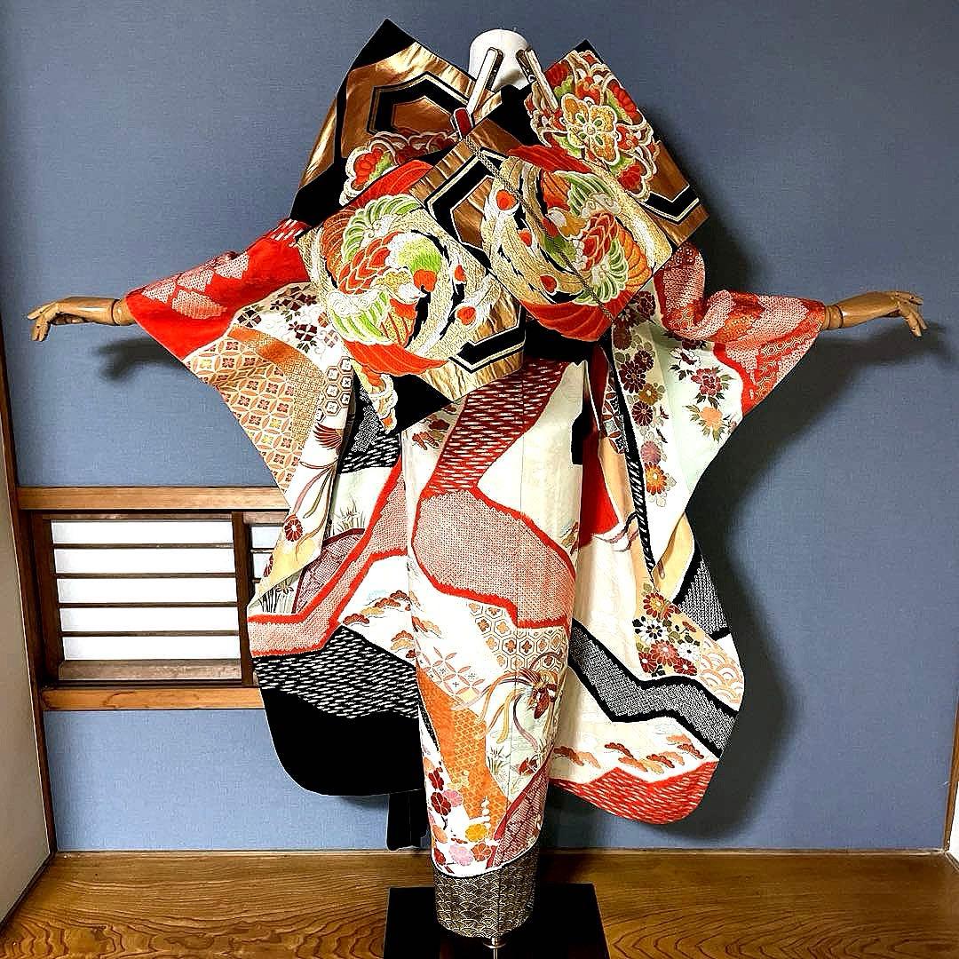振袖フルセット 絞り 手描き友禅 手刺繍 吉祥文様 鳳凰 成人式振袖