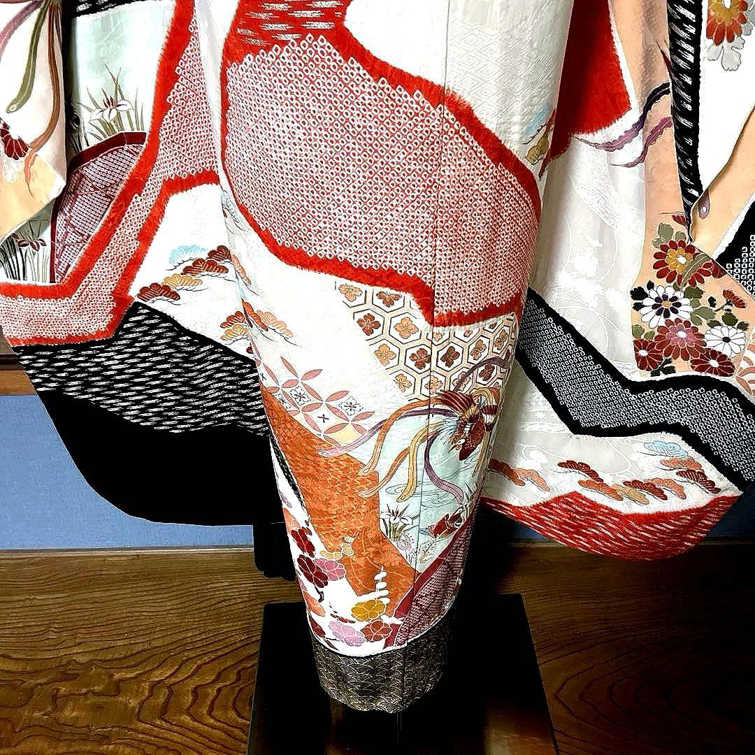 振袖フルセット 絞り 手描き友禅 手刺繍 吉祥文様 鳳凰 成人式振袖