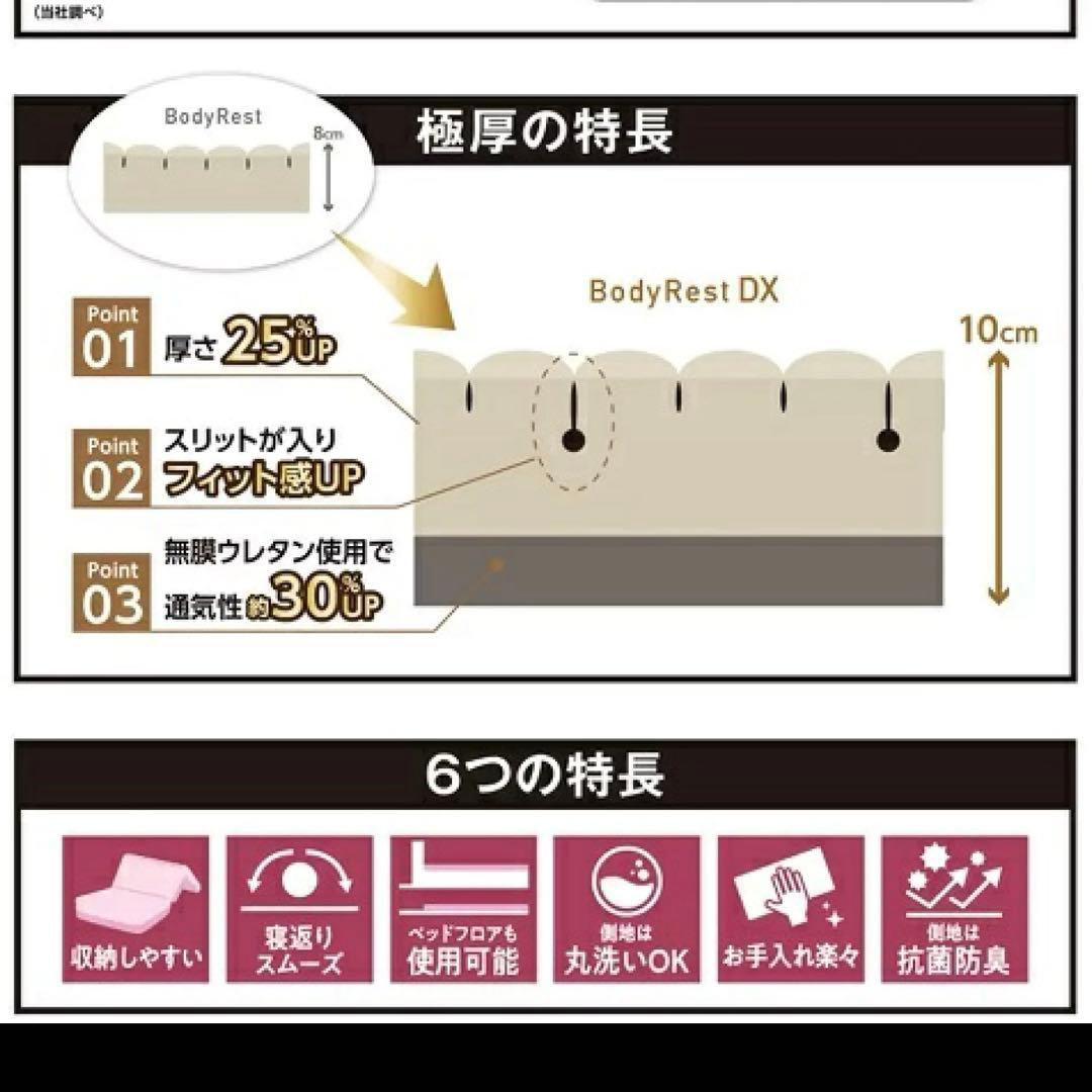 【新品未使用】昭和西川 高反発極厚 マットレス DX シングル