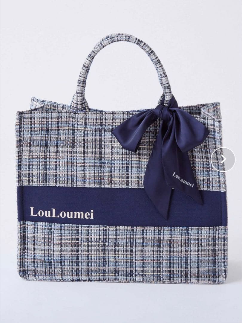 NICE CLAUP LouLoumei チェック柄ツイードトートバッグ one after another NICE CLAUP（ワンアフターアナザーナイスクラップ