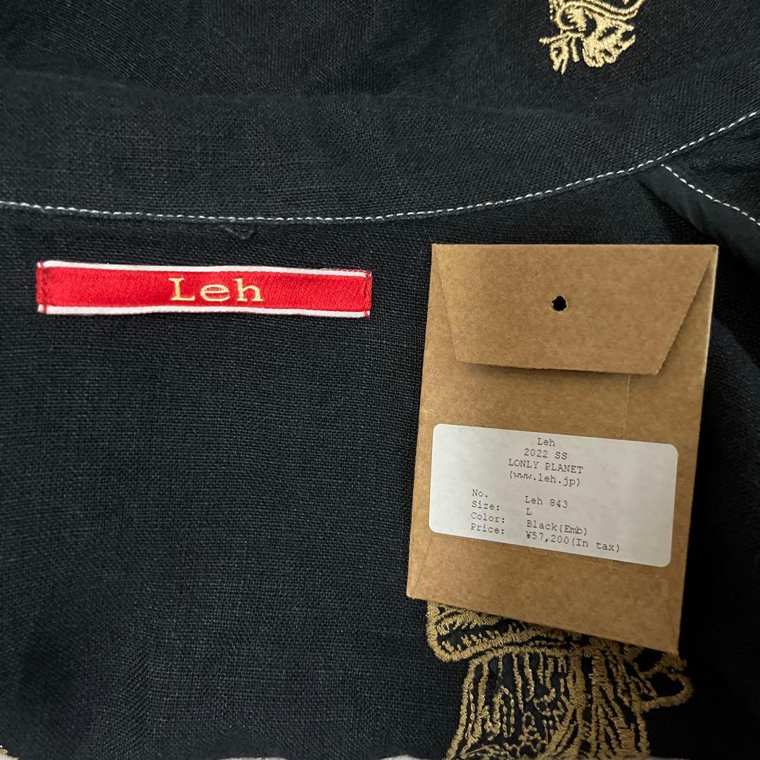 Leh レー 刺繍入り リネン ウエスタンジャケット 黒金 L - メルカリ