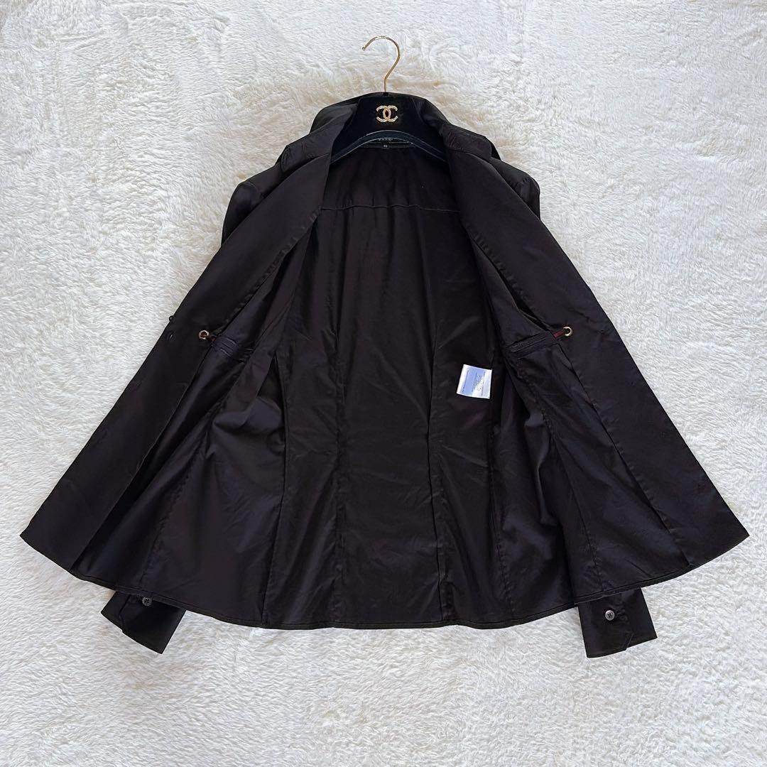 美品✨希少【グッチ】シェリーラインリボン付き長袖シャツ ロゴ刻印