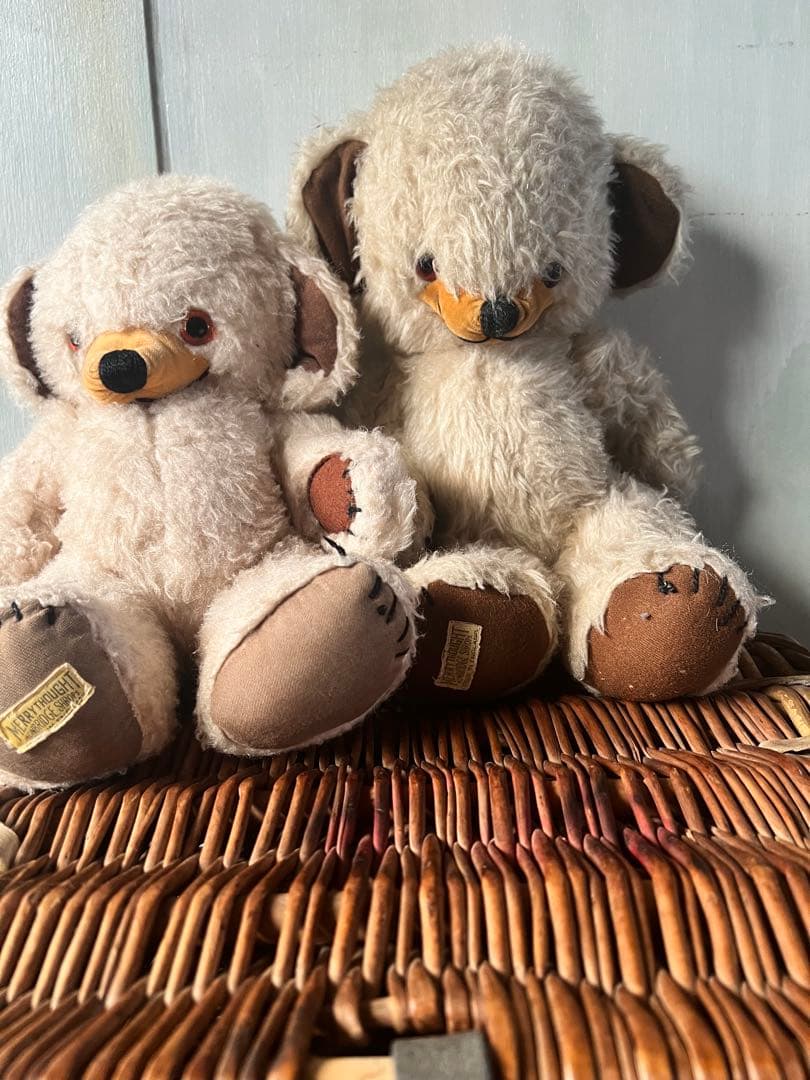 ヴィンテージ チーキーちゃん約26cm アイボリー色がかわいいコ イギリス ＊ メリーソート社 ＊ 1960年代 ＊ 「ビンテージ・チーキー