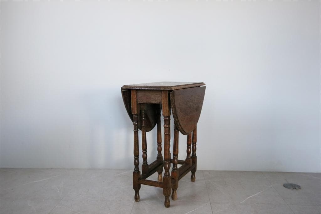 英国アンティーク木製ゲートレッグテーブル/ダイニング机バタフライ(92-119) 英国アンティーク木製ゲートレッグテーブル/ダイニング机/バタフライ