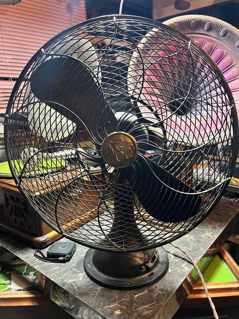 レトロ扇風機、芝浦扇風機、鉄製扇風機、芝浦製作所、特大扇風機、直径