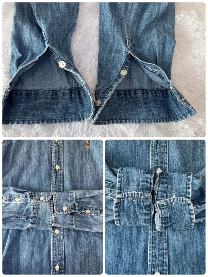 ラルフローレン】ダンガリーシャツマルチポニーオーバーサイズデニム