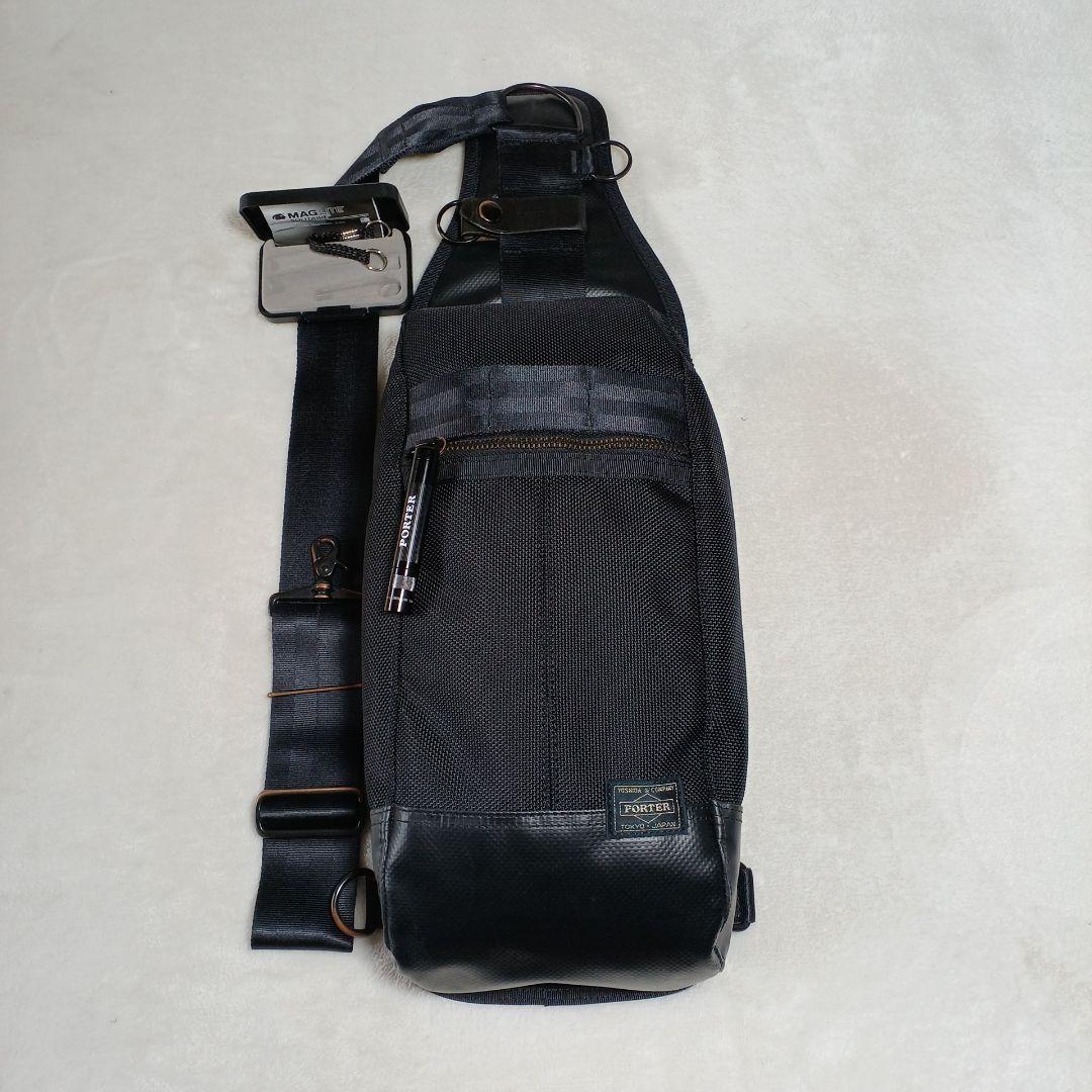 ten10 ポーター　HEATヒート ボディ、スリングバッグ 　黒 ten10様専用 ポーター HEATヒート ボディ、スリングバッグ 黒 - メルカリ