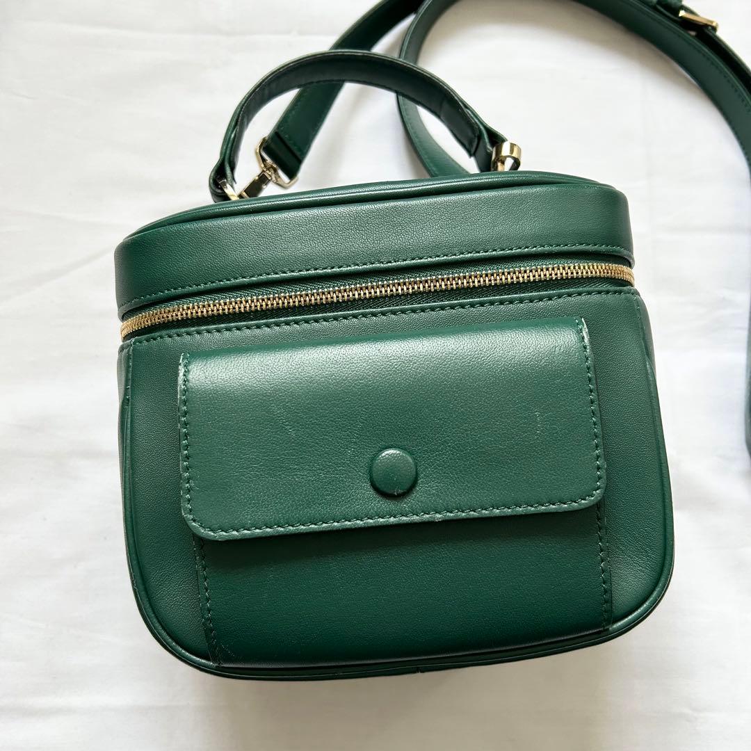 ✨激レア✨2way アニエスベー ショルダーバッグ グリーン レザー 本革