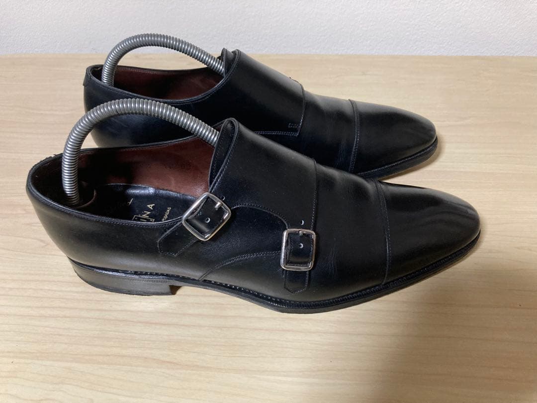 CARMINA カルミナ ダブルモンクストラップ サイズ8.5 ブラック黒