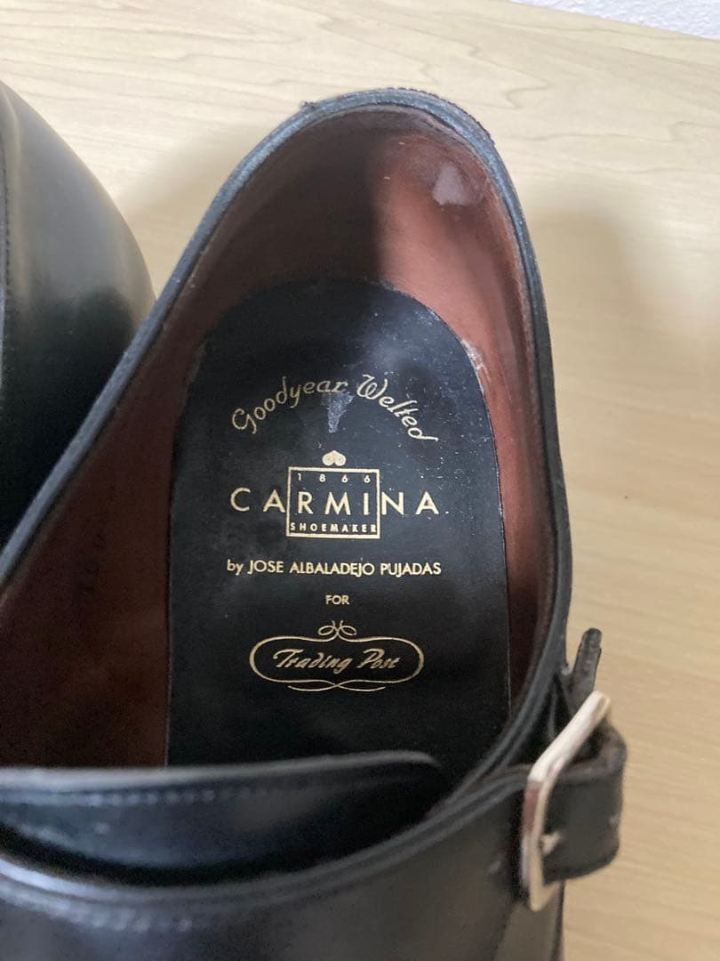 CARMINA カルミナ ダブルモンクストラップ サイズ8.5 ブラック黒