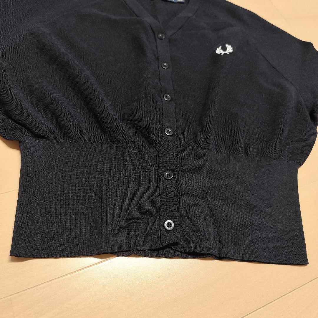 極美品 フレッドペリー × レイビームス / 別注 Vネックカーディガン 黒