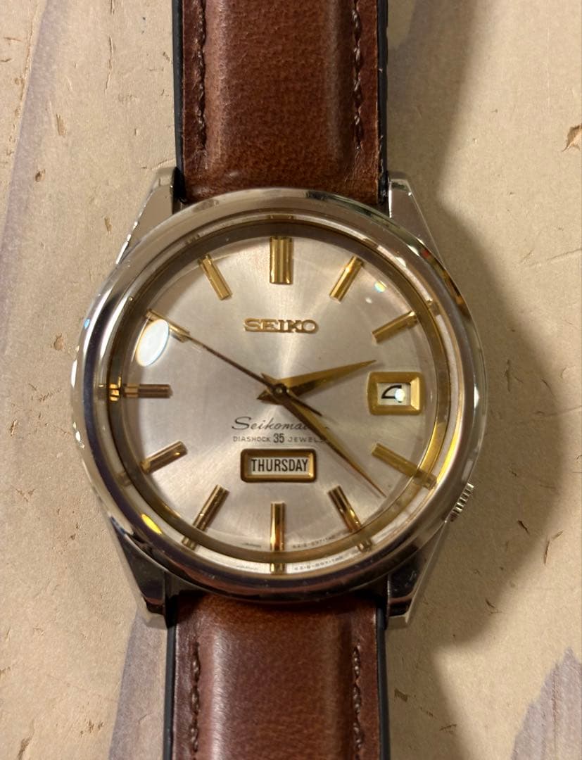 SEIKOマチック自動巻き時計 35JWELS 〇〇マチックの源流・セイコーマチック・フルオリジナルデッドストック