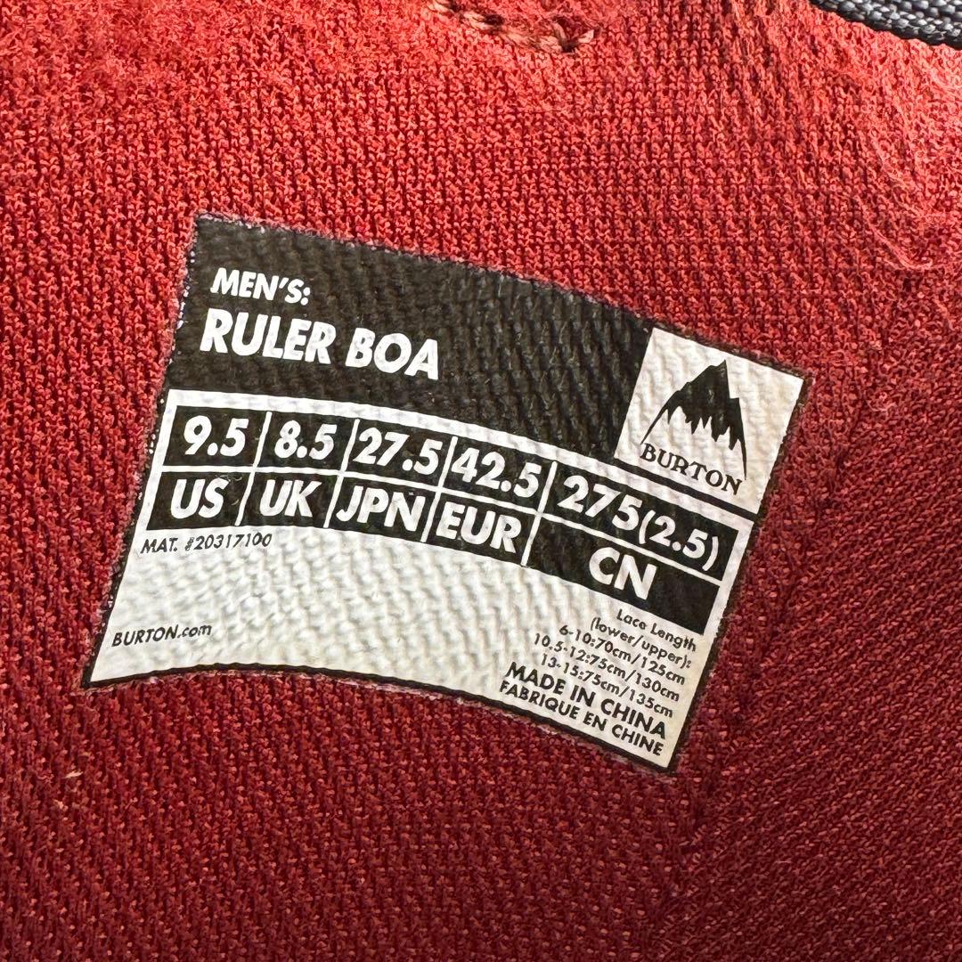 BURTON バートン スノーボード ブーツ RULER 27.5cm 美品