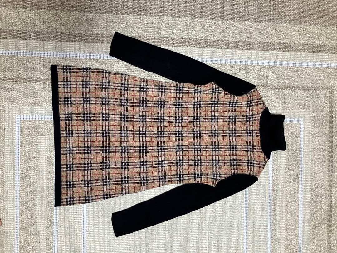 Burberrys キッズ Aライン ニットワンピース チェック S 140