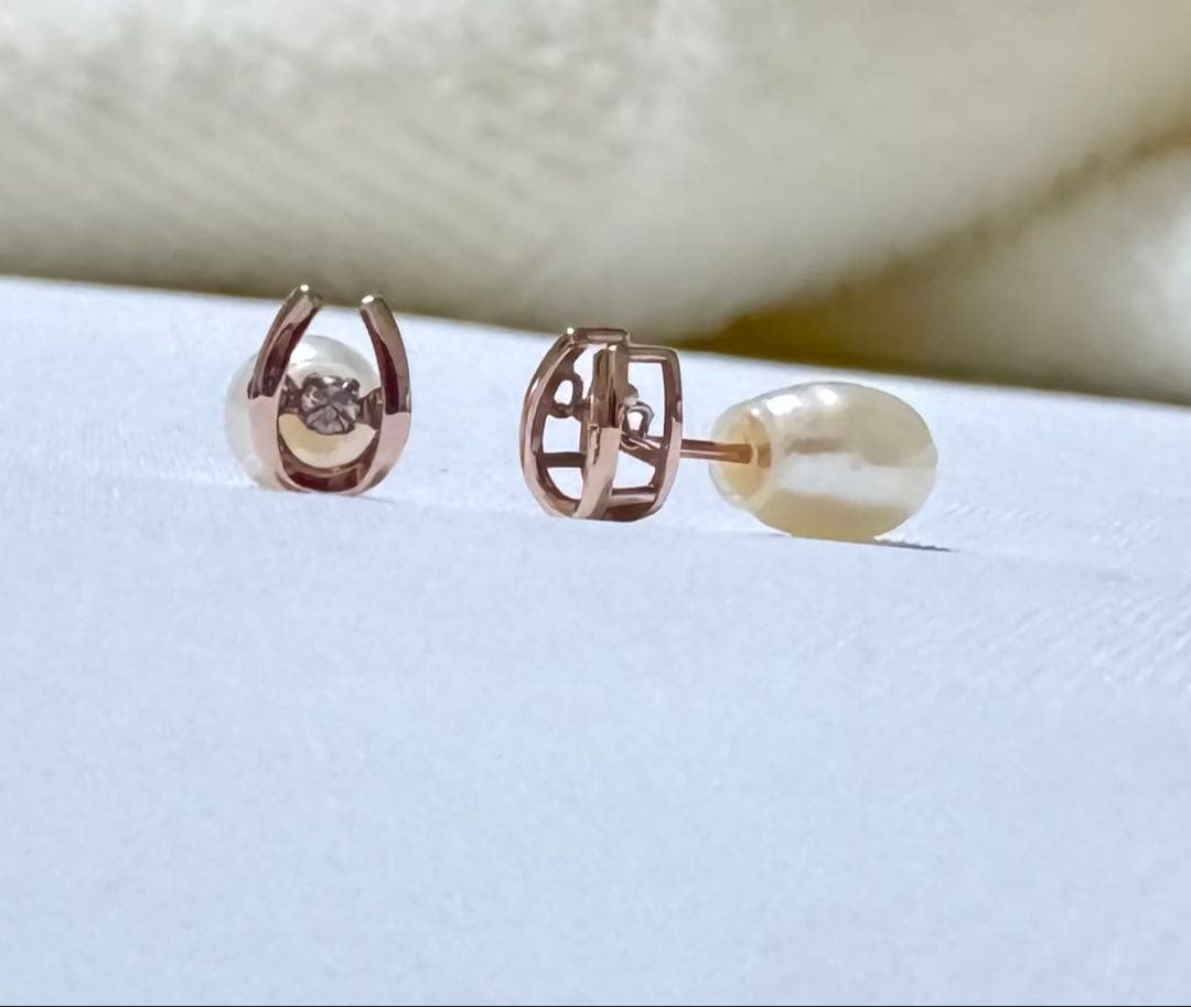 【K10 ダイヤ】ダンシングストーン　ピンクゴールドピアス Crossfor NewYork（クロスフォーニューヨーク） ダンシングストーン