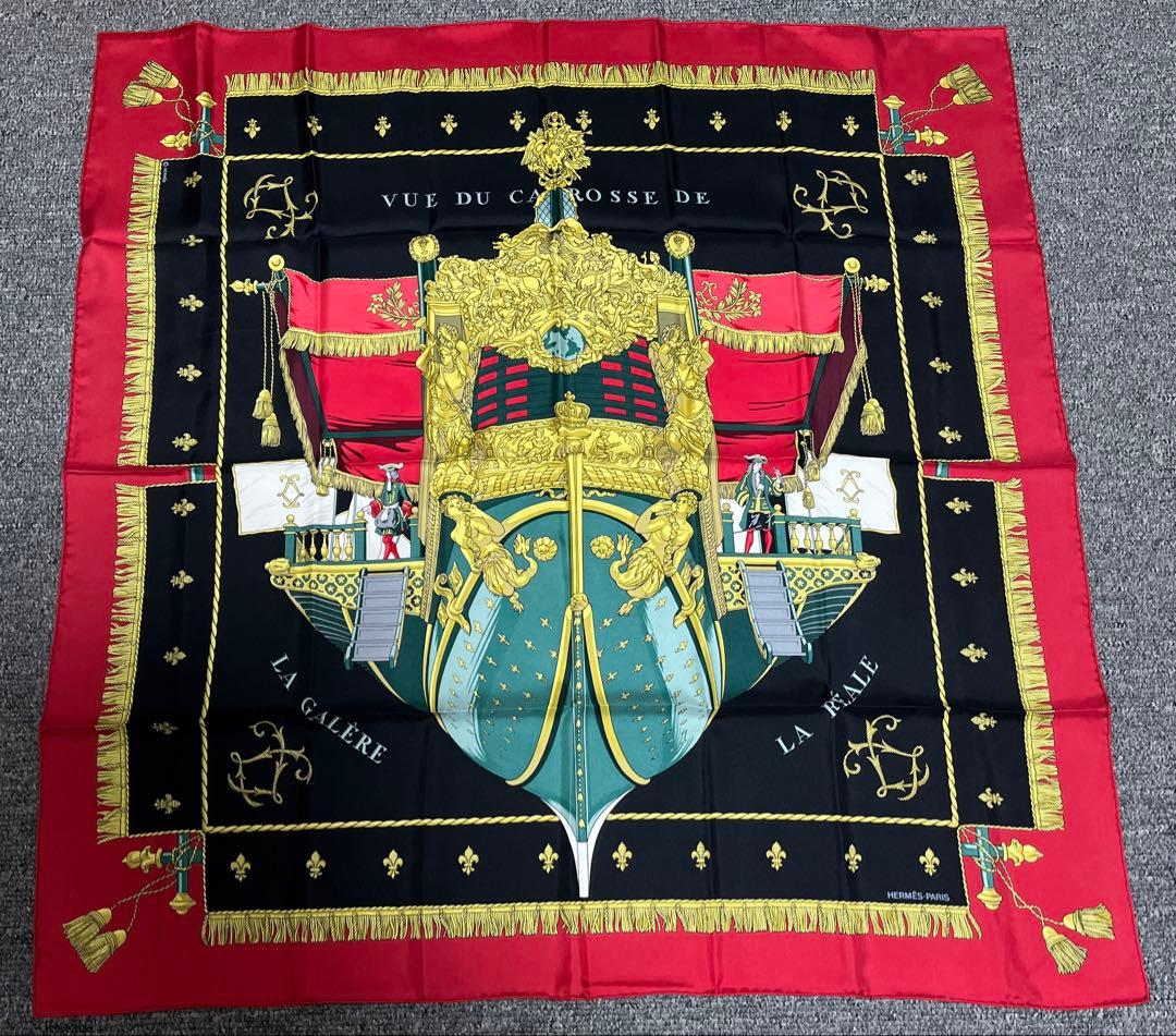 エルメスHERMESスカーフ カレ90『クイーンの戴冠式』シルク100% - メルカリ