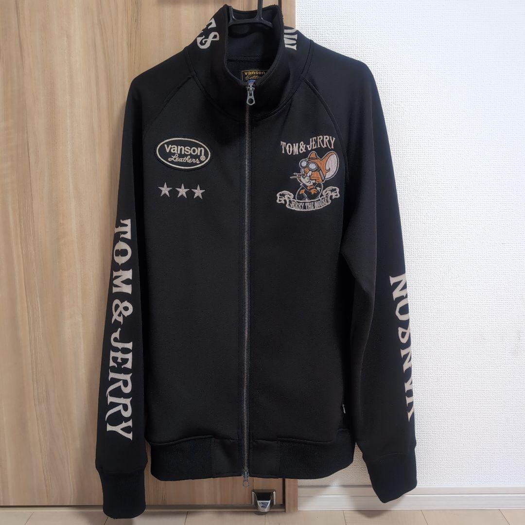 VANSON × トムとジェリー コラボ ジャージ ブラックXL VANSON（バンソン） × トムとジェリー コラボ ジャージ トム＆ジェリー