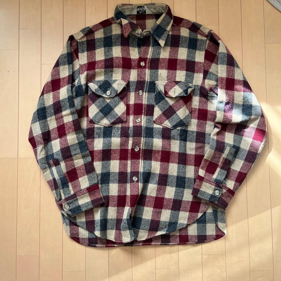woolrich バッファローチェック 70s 三角タグ ウールシャツ