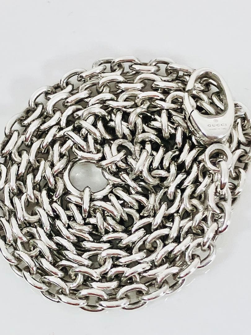 超美品】GUCCI オーバルチェーン ネックレス 男女兼用 SV925 - メルカリ