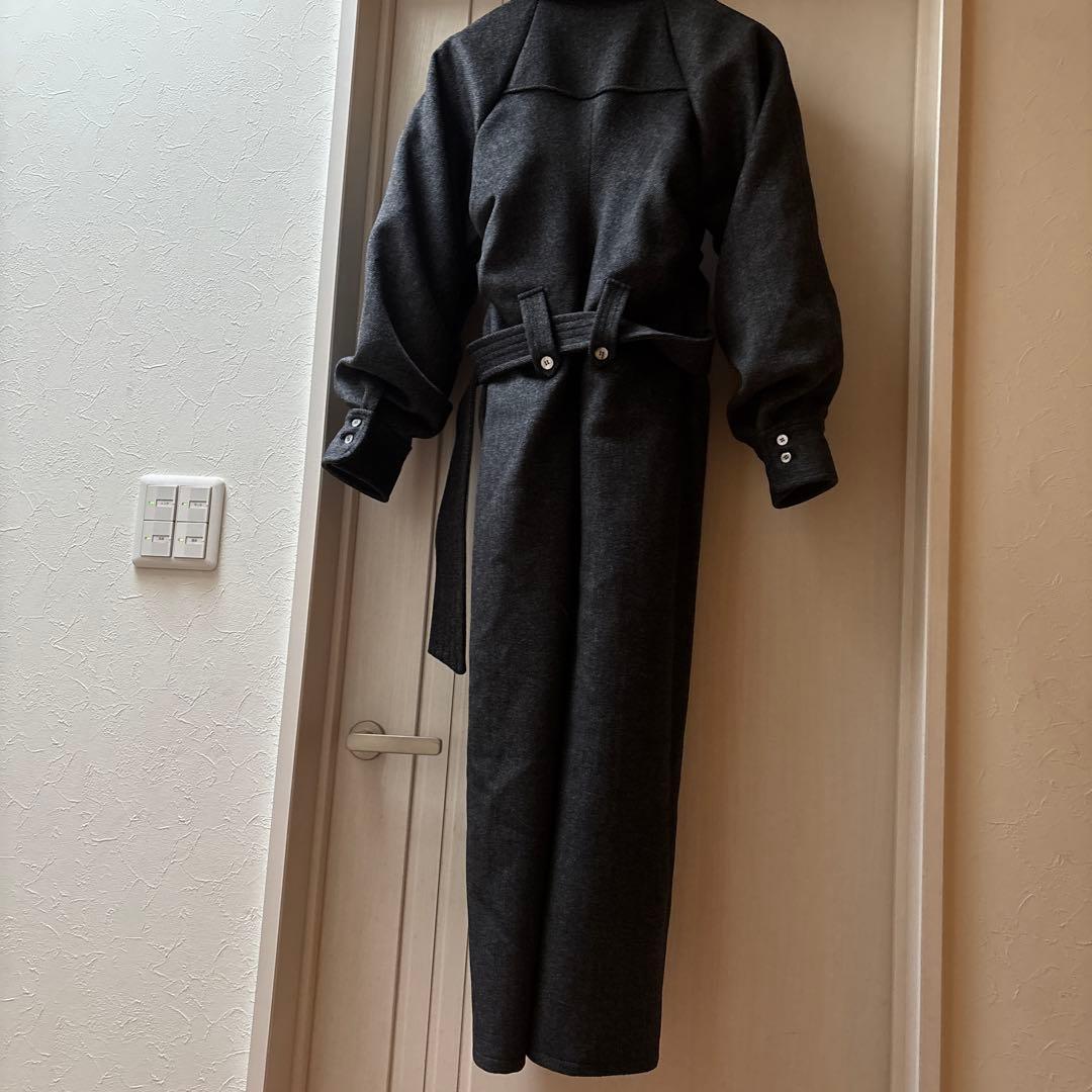 新品未使用 ローブブランBelted Wool Shirt Dress Mグレー - メルカリ