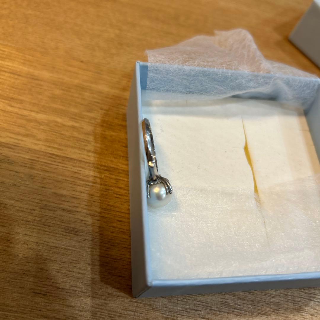 プラチナ　指輪　4.5g パール　鑑定済み　真珠　昭和