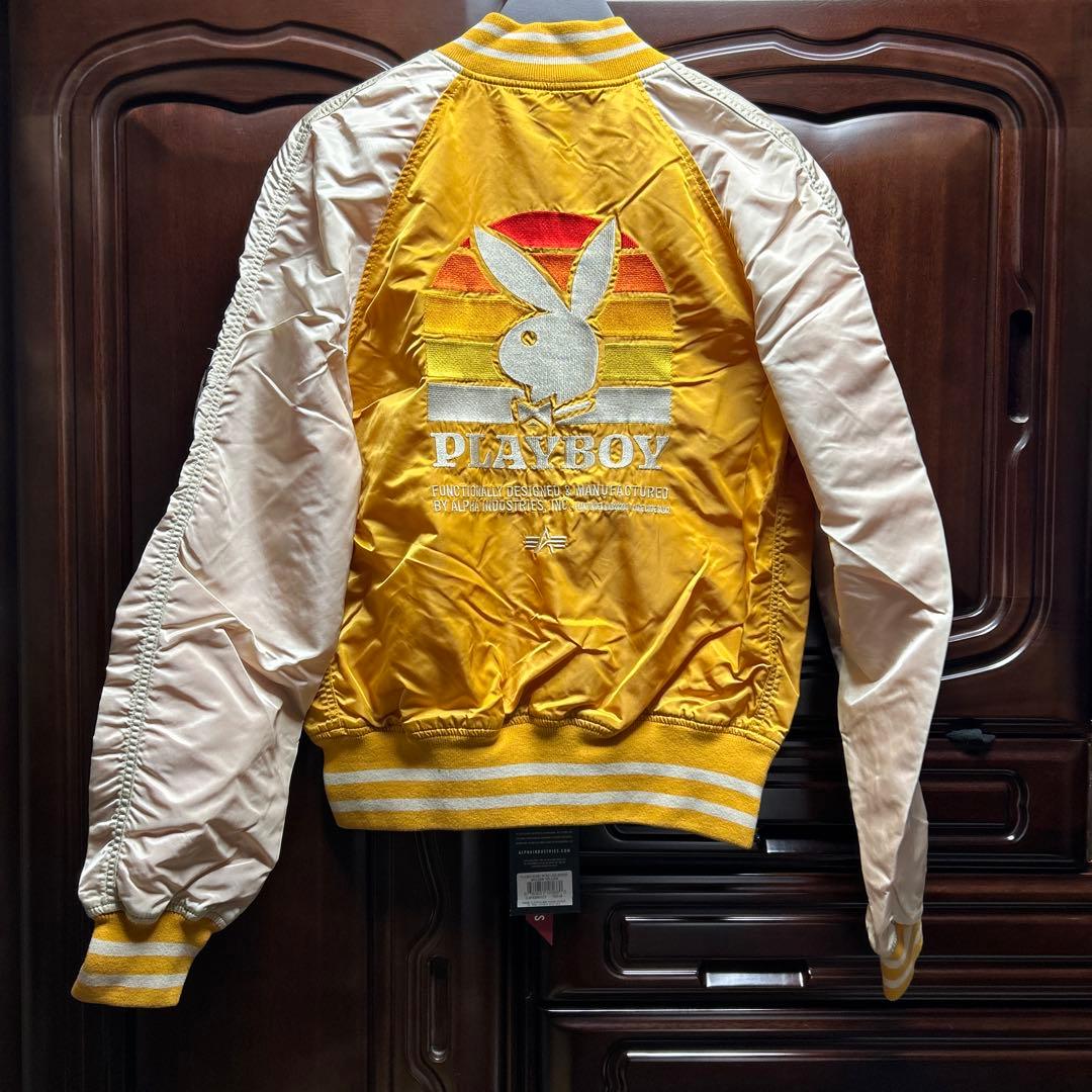 アルファ プレイボーイ コラボ ボンバージャケット スカジャン MA-1