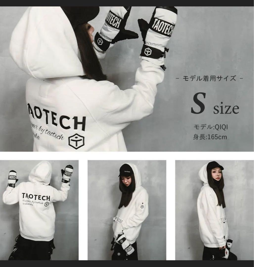 TaoTech スウェット パーカー ホワイトXL スノーボード 裏起毛 - メルカリ