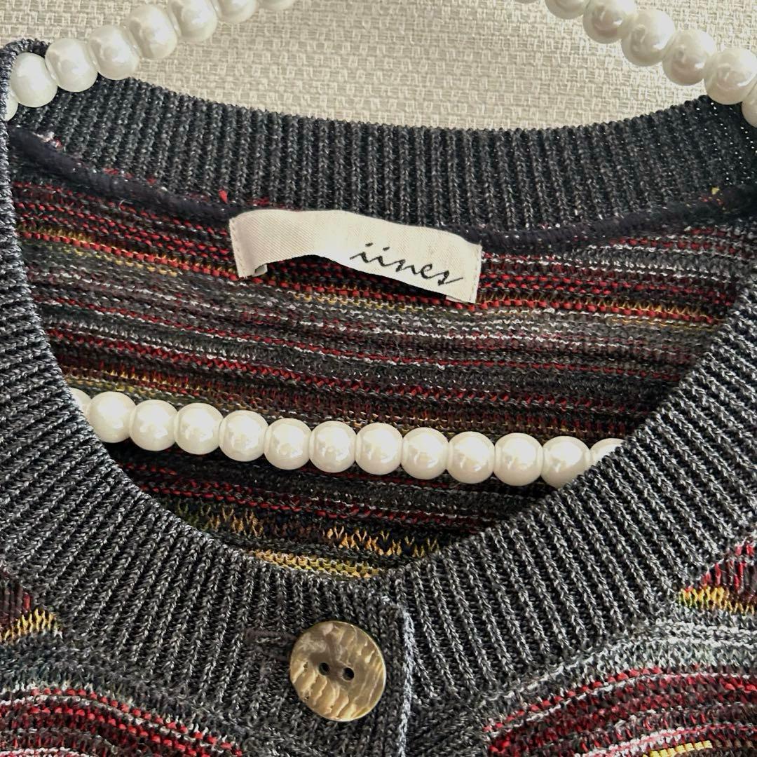 佐藤繊維 iines 未使用 春夏 ニット カーディガン M.&KYOKO - メルカリ