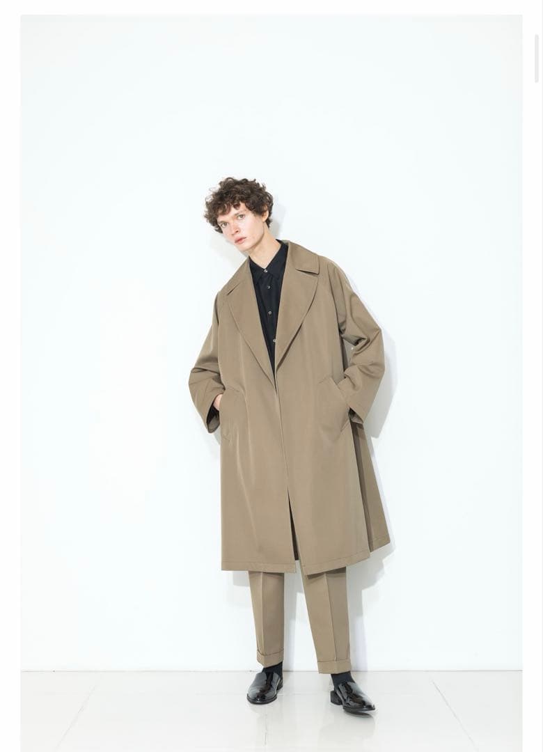 美品】MBハイエンド尾州ウールタイロッケンコート ベージュ - メルカリ