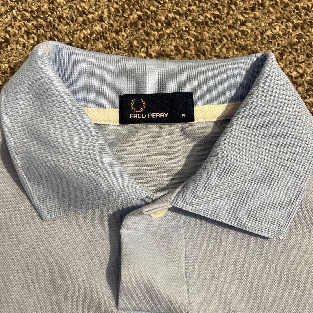 FRED PERRY ライトブルー ポロシャツ M - メルカリ