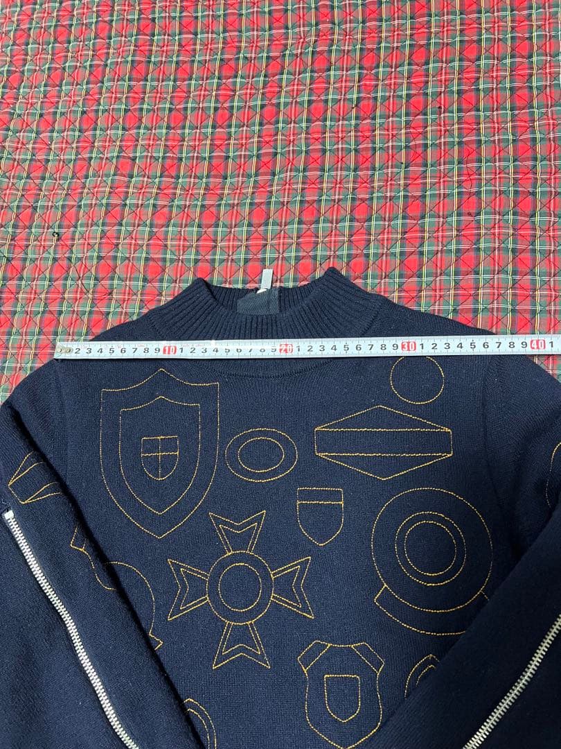 KRKsacai サカイ　サイドジップマルチエンブロイダリー　ニット