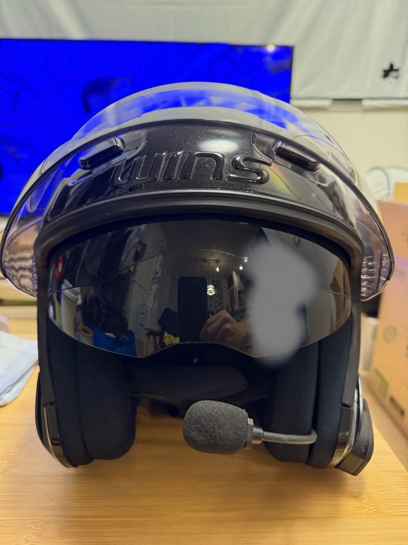wins ジェットヘルメット　インカム付(sena SF2)