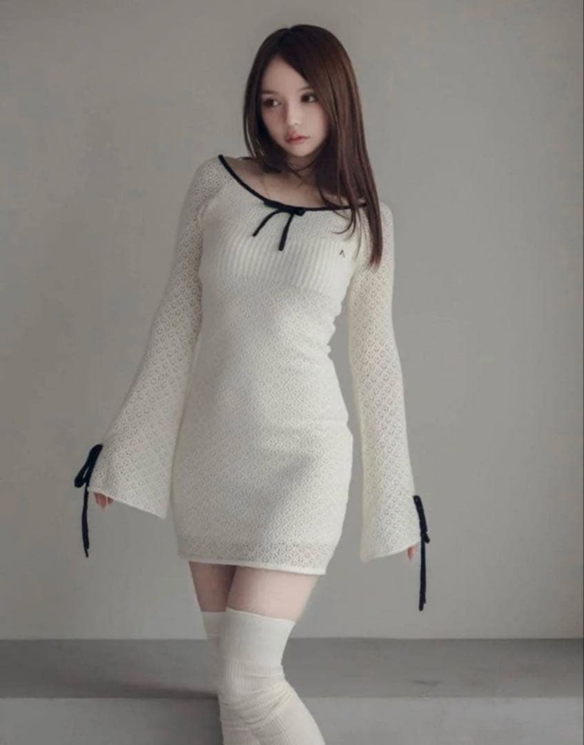 andmary Lily crochet mini dress 新品未使用正規品 Andmary Lily crochet mini dressの通販 by ♡｜ラクマ
