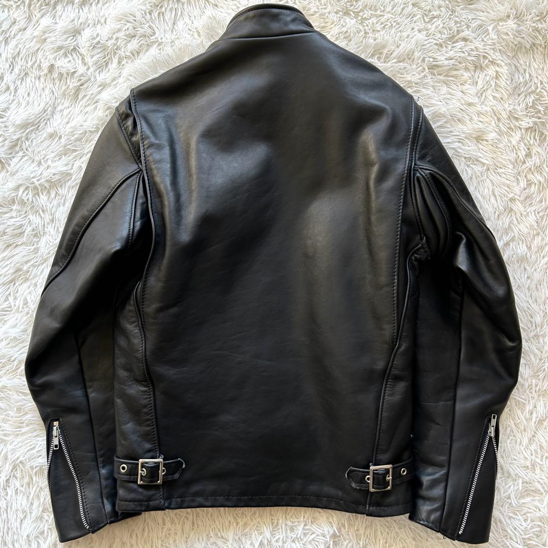 極美品】ショット シングルライダースジャケット ボアライナー付き 黒