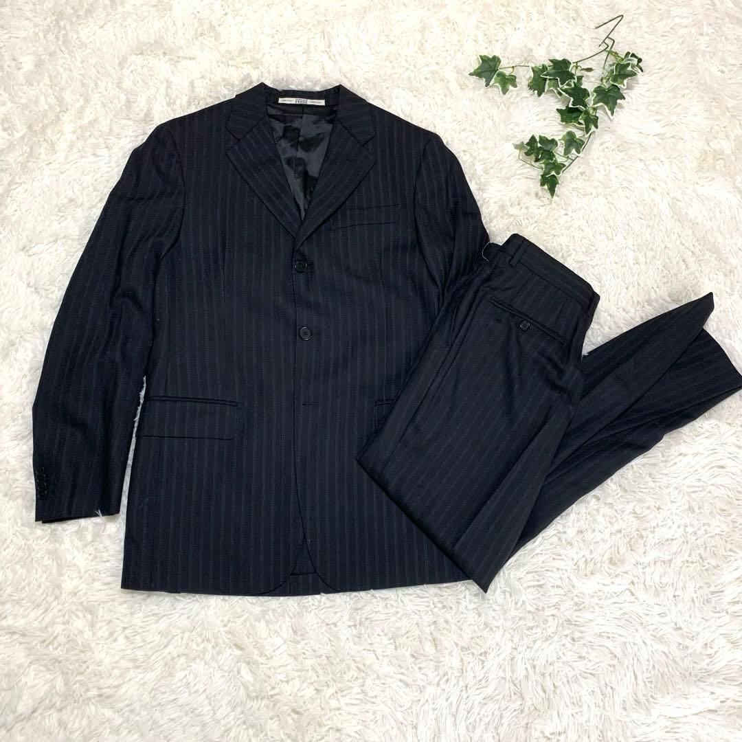 GIANFRANCO FERRE】スーツ上下セット ブラック48 ウール - メルカリ