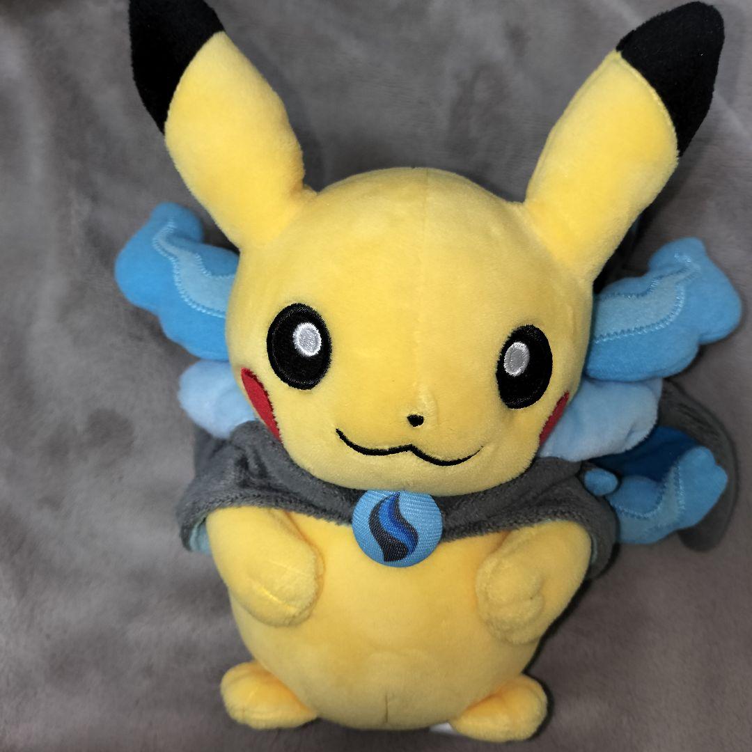 メガリザードンXのポンチョを着たピカチュウ ぬいぐるみ - メルカリ