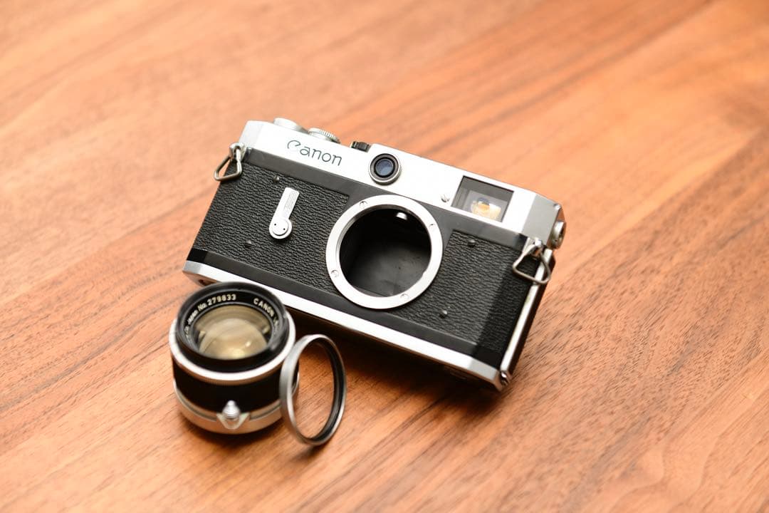 完動品　キヤノン Ｐ型レンジファインダーカメラ ポピュレール　50mm f1.8