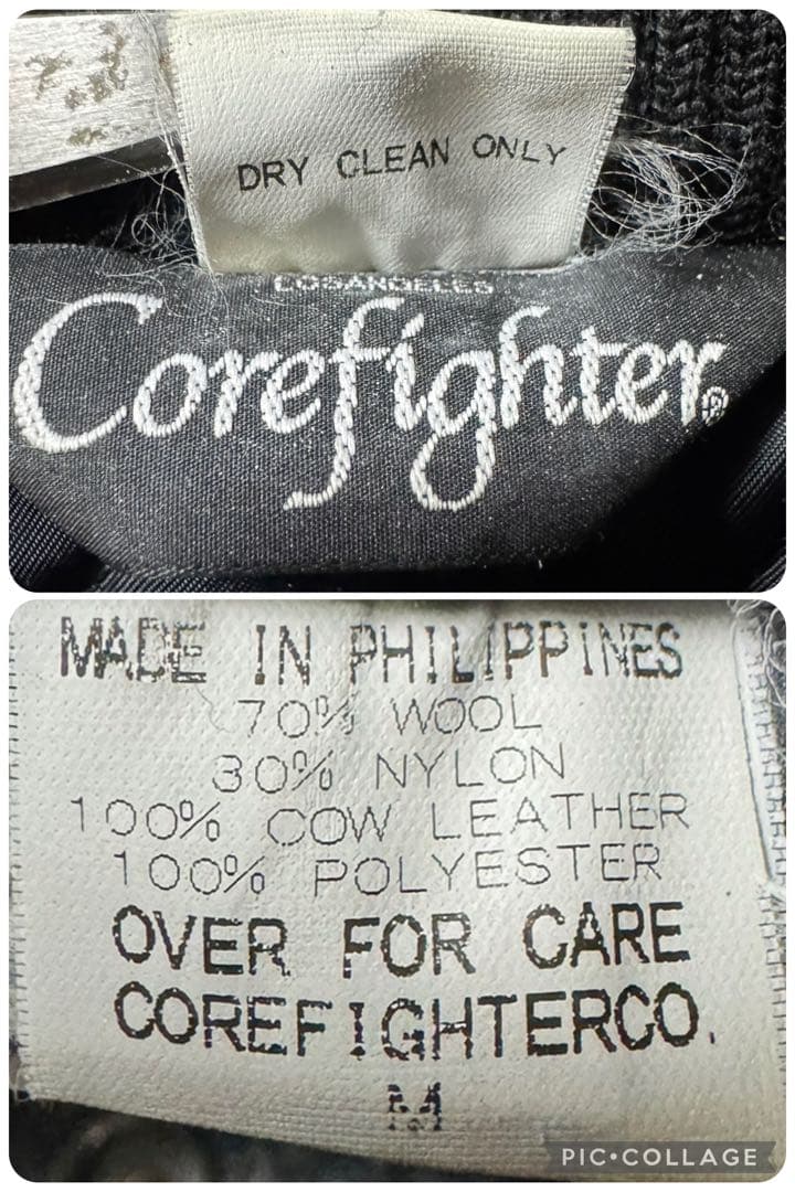 雰囲気抜群 COREFIGHTER 10周年記念 フルデコ 袖革 スタジャン M