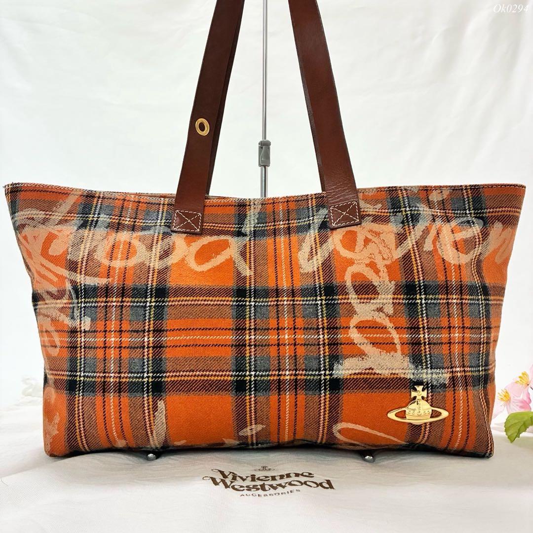 極美品】ヴィヴィアンウエストウッド タータンチェック トートバッグ
