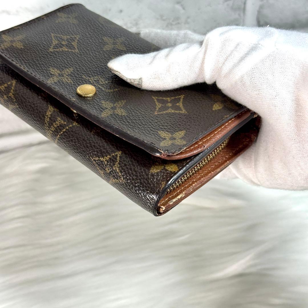 美品 ルイヴィトン モノグラム 二つ折り 財布 ポルトフォイユ