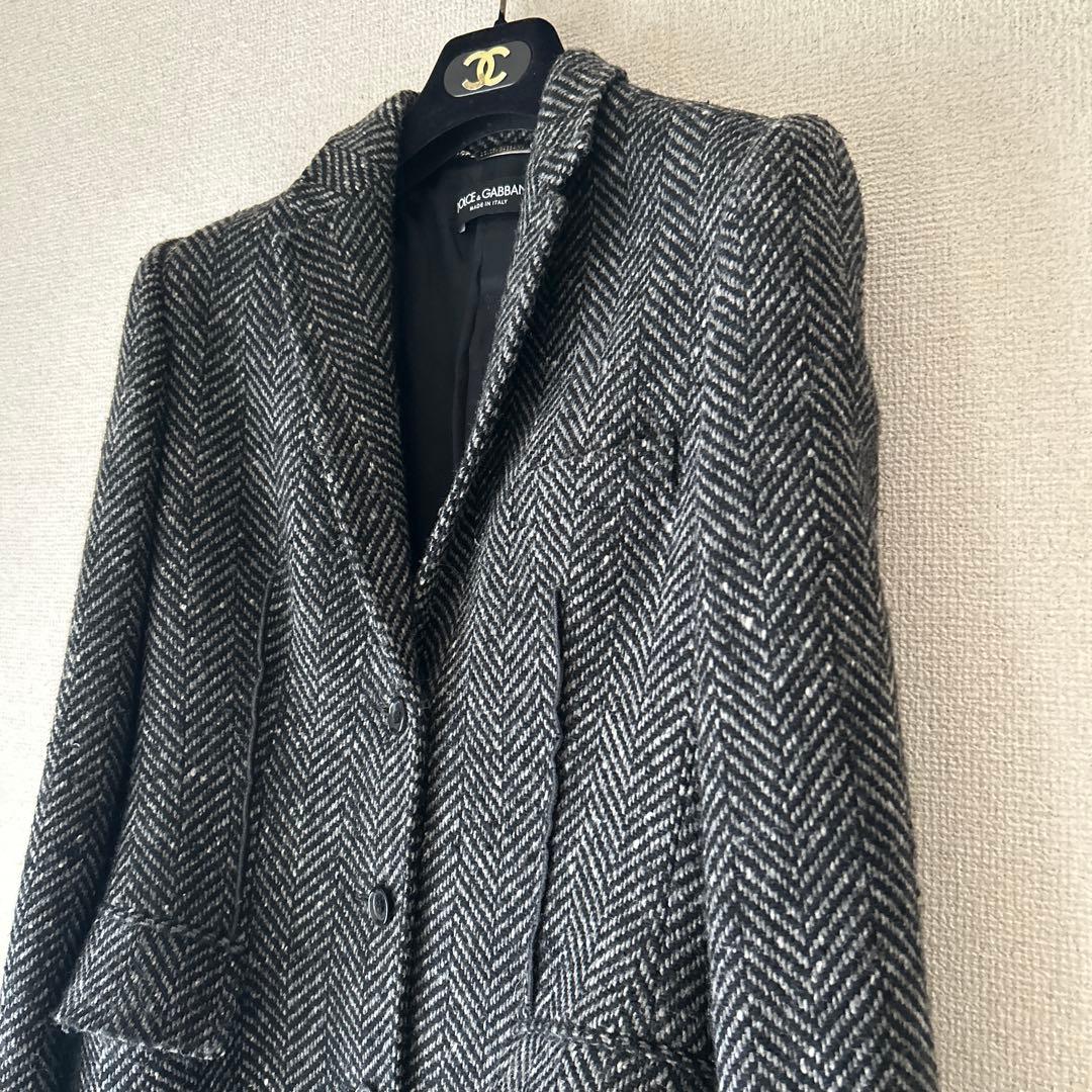 DOLCE&GABBANA ドルチェ&ガッバーナ ツイード チェスター コート