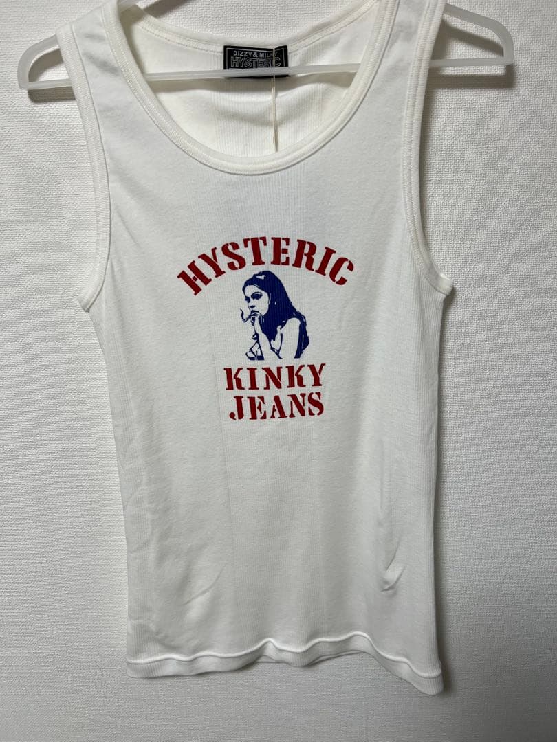 ヒステリックグラマー タンクトップ ホワイト　値引き◯ HYSTERIC GLAMOUR（ヒステリックグラマー）の「EVIL タンクトップ