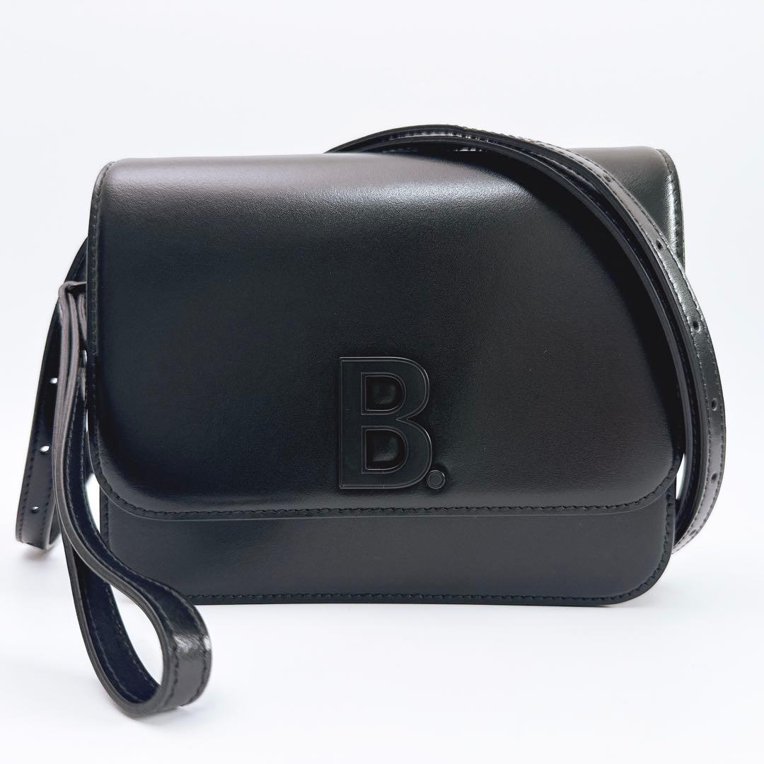 バレンシアガ Bロゴ 2wayショルダーバッグ レザー ブラック 592898 BALENCIAGA（バレンシアガ） BALENCIAGA Bロゴ ショルダーバッグ
