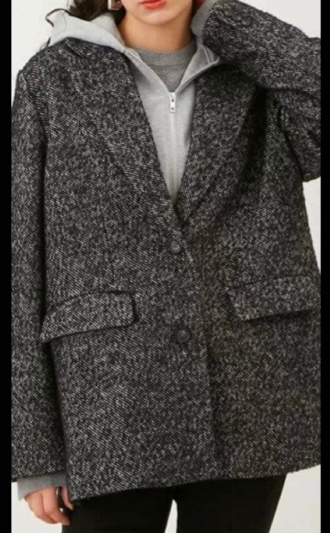 Mila Owen フードドッキングシングルブレストジャケット ツイード 0